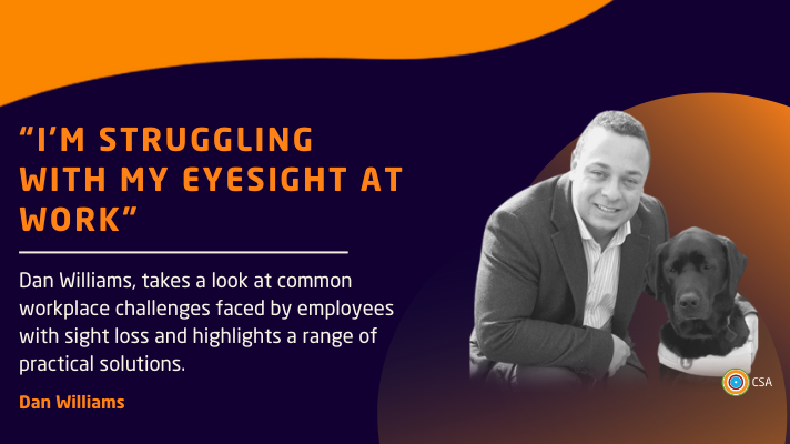 Photo for National Braille Week: â€œIâ€™m struggling with my eyesight at workâ€